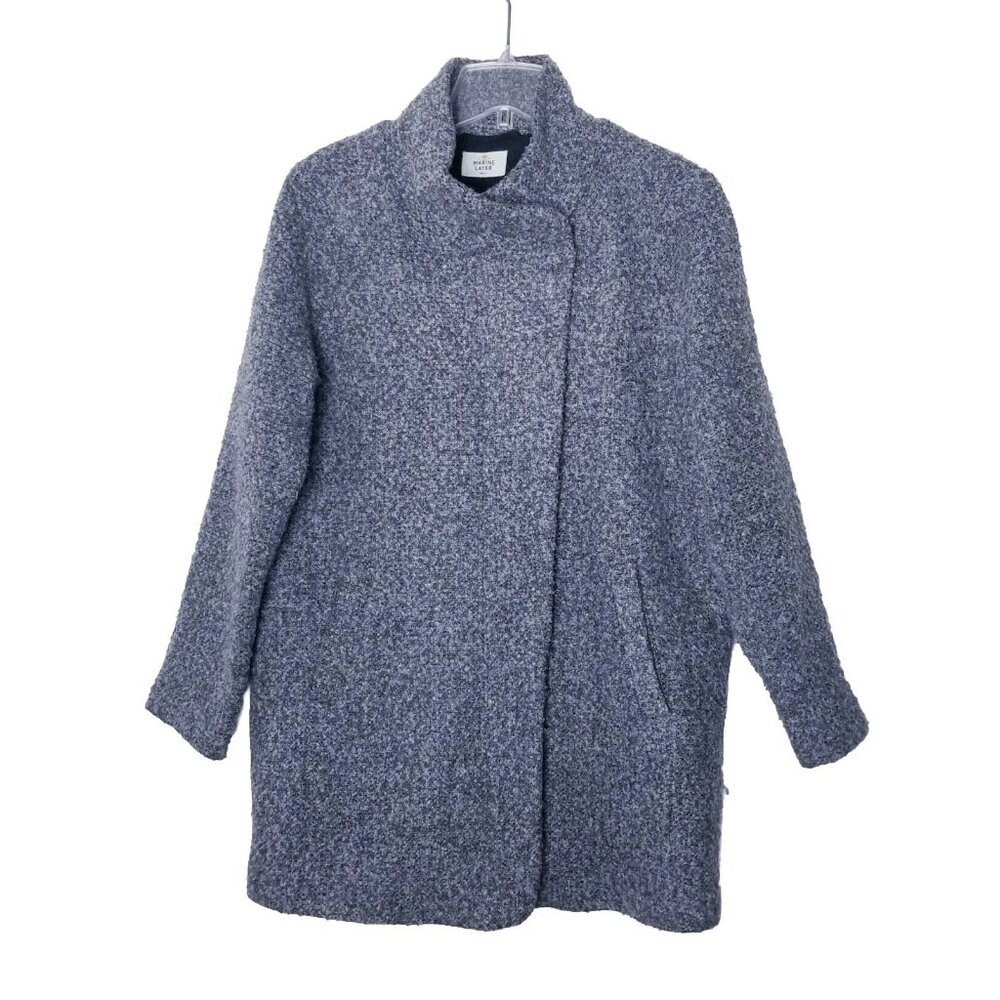 Marine Layer Coat Women Size Small Gray Lined Jacket Textured